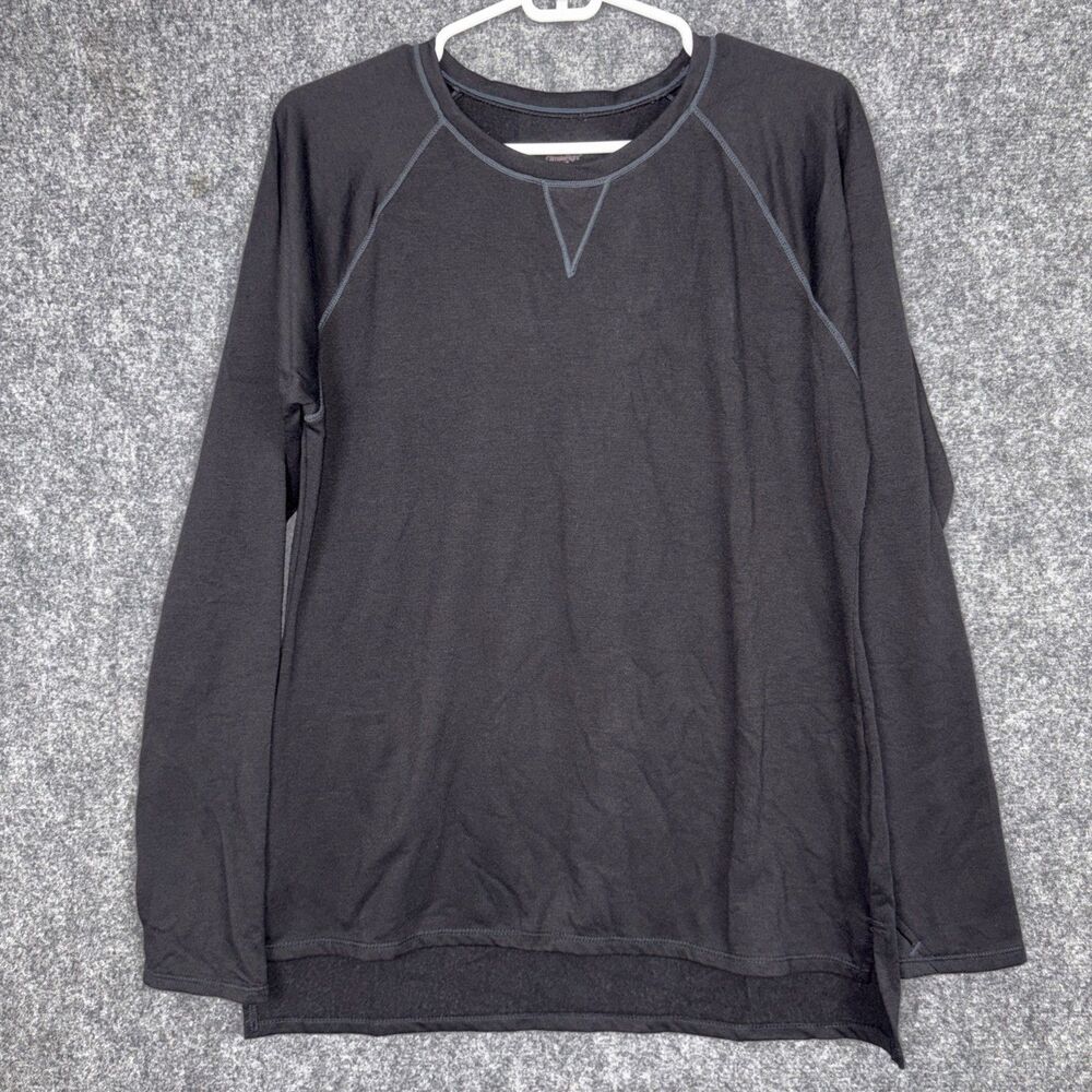 Cuddl Duds Sweatshirt Womens Size L Black Casual Capsule Outdoors Active Lounge